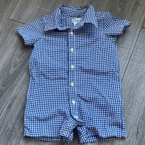 Chaps Navy and White Checkered Shirt